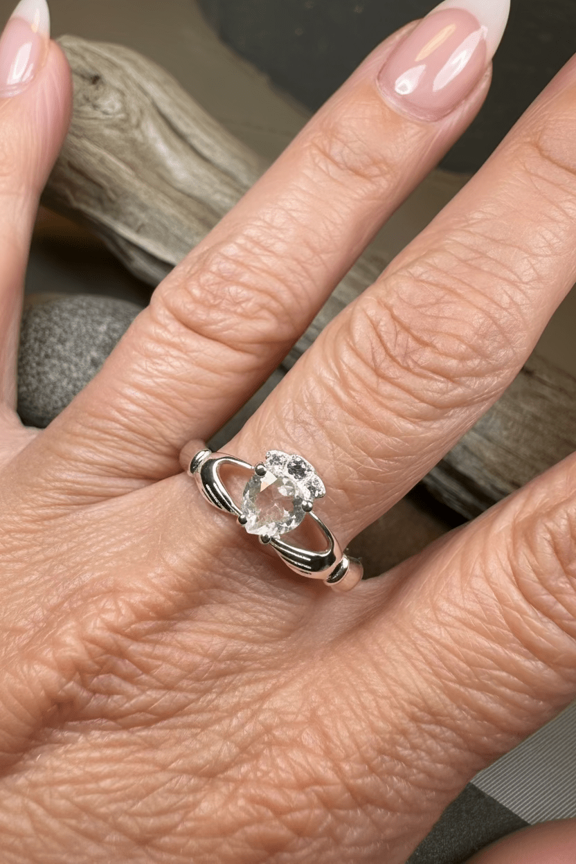 Ardor Irish Claddagh Ring in Sterling Silver Ring La Vie Bien Ardor Irish Claddagh Ring in Sterling Silver