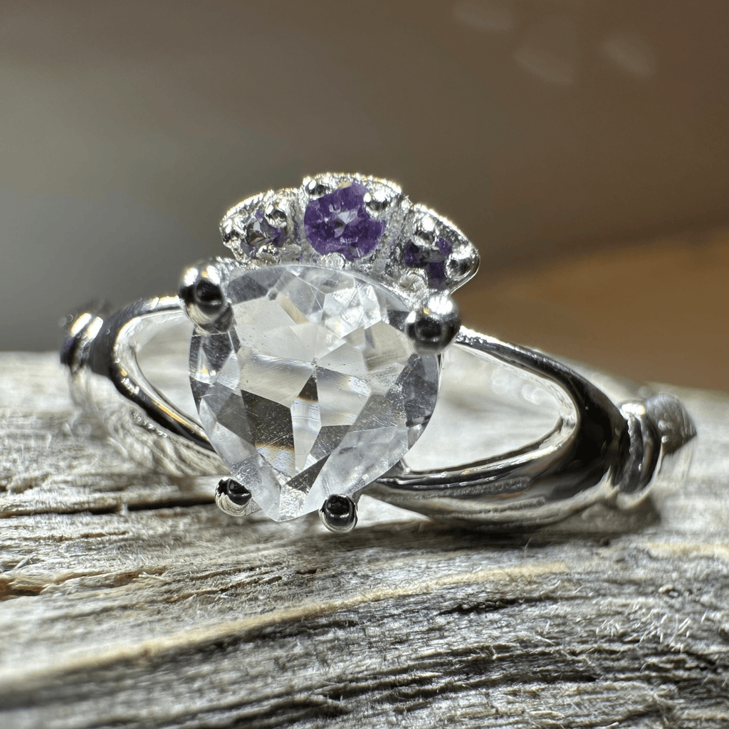 Ardor Irish Claddagh Ring in Sterling Silver Ring La Vie Bien Ardor Irish Claddagh Ring in Sterling Silver