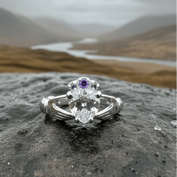 Ardor Irish Claddagh Ring in Sterling Silver Ring La Vie Bien Ardor Irish Claddagh Ring in Sterling Silver