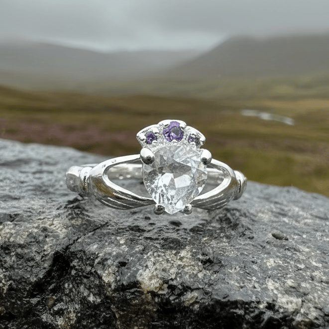 Ardor Irish Claddagh Ring in Sterling Silver Ring La Vie Bien Ardor Irish Claddagh Ring in Sterling Silver