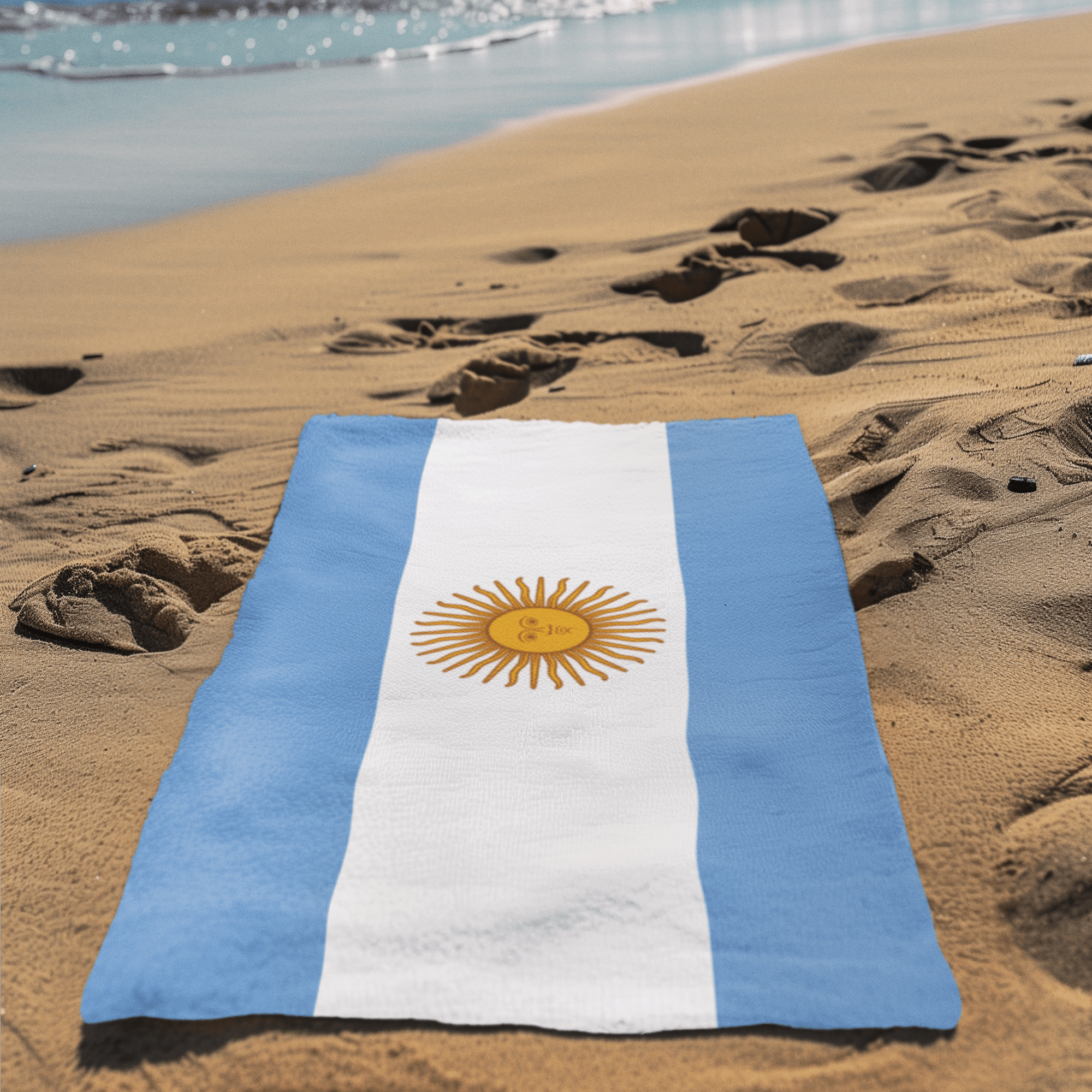 ARGENTINA Flag Beach Towel | Quality & Long Lasting - 2 Sizes | Argentinian Pride | Gift for Argentineans Home Decor La Vie Bien ARGENTINA Flag Beach Towel | Quality & Long Lasting - 2 Sizes | Argentinian Pride | Gift for Argentineans