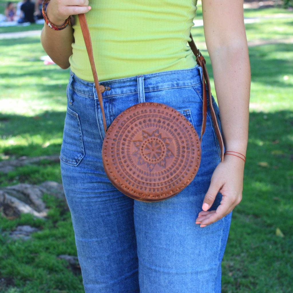 Aria Round Canteen Leather Purse - Mexico Bags La Vie Bien Aria Round Canteen Leather Purse - Mexico