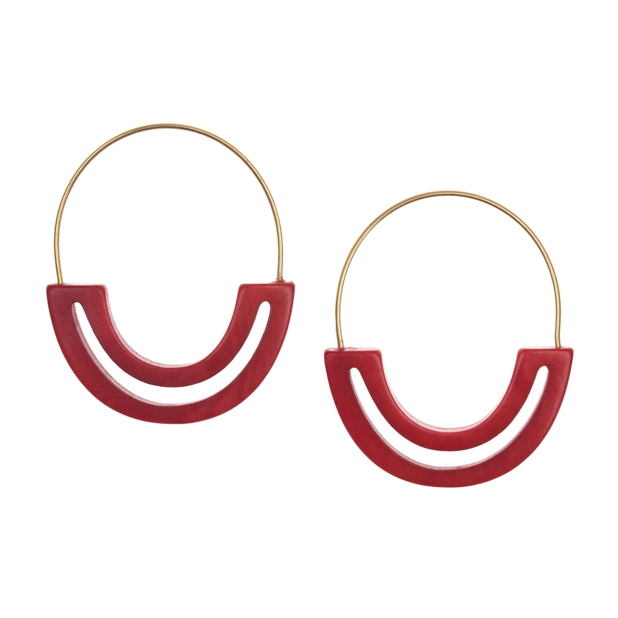 Ariana Carved Hoop Earrings Earrings - Fashion La Vie Bien Ariana Carved Hoop Earrings