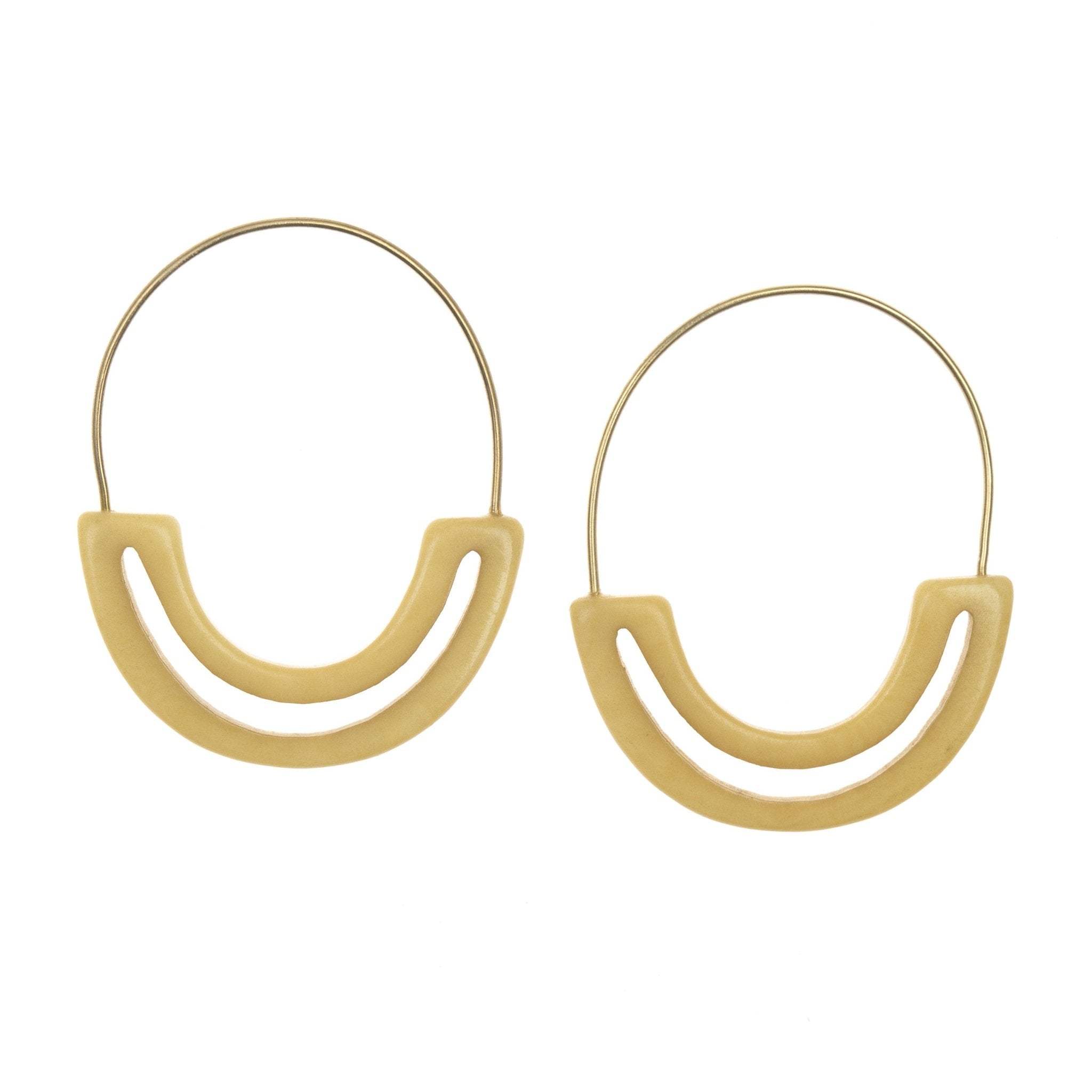 Ariana Carved Hoop Earrings Earrings - Fashion La Vie Bien Ariana Carved Hoop Earrings