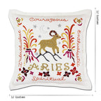 Aries Astrology Hand - Embroidered Pillow by Cat Studio Pillows La Vie Bien Aries Astrology Hand - Embroidered Pillow by Cat Studio