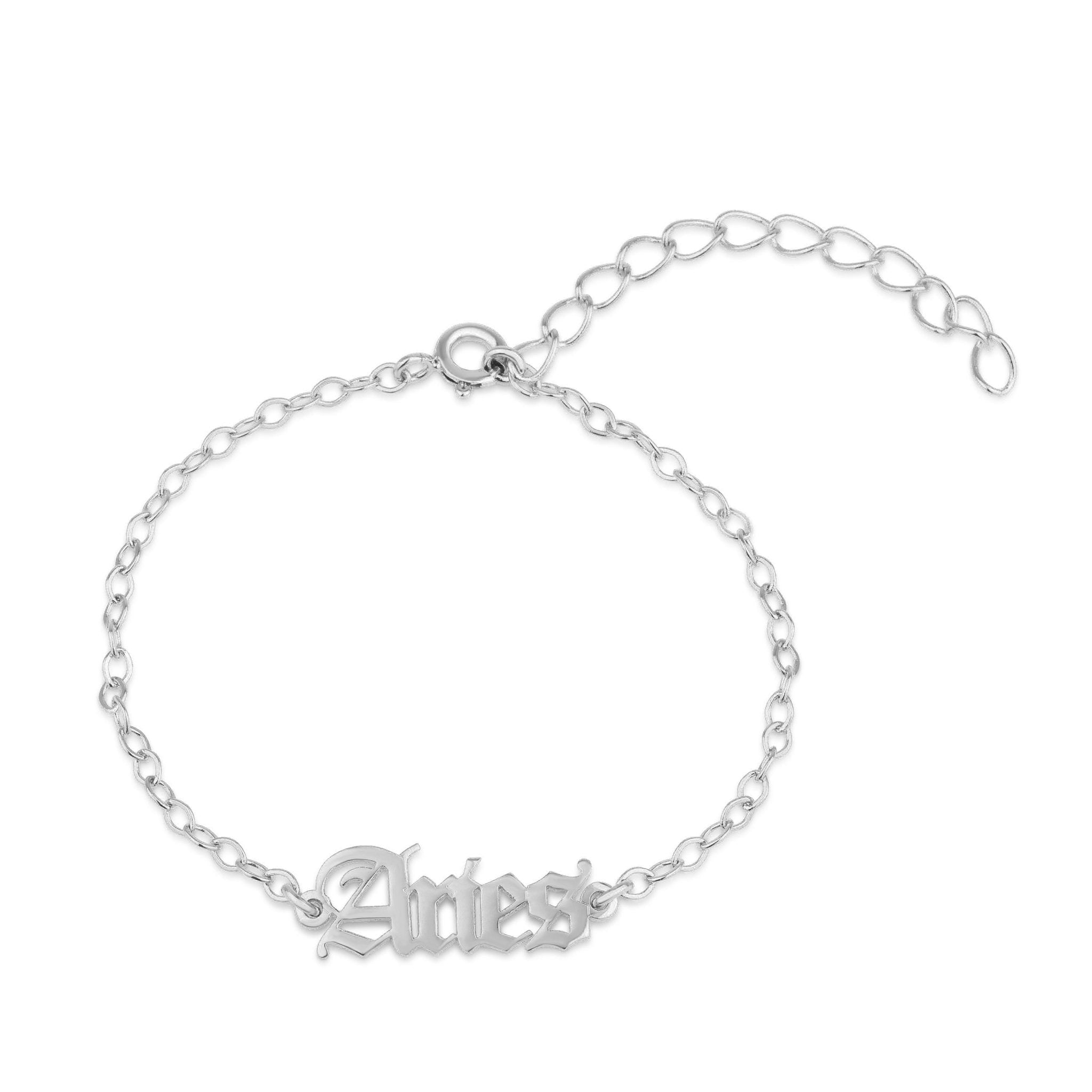 Aries Script Bracelet La Vie Bien Aries Script Bracelet