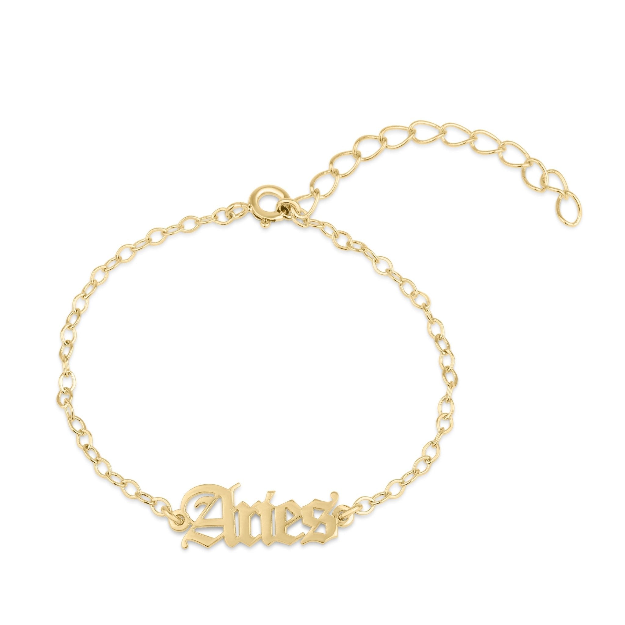 Aries Script Bracelet La Vie Bien Aries Script Bracelet