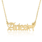 Aries Symbol Necklace La Vie Bien Aries Symbol Necklace
