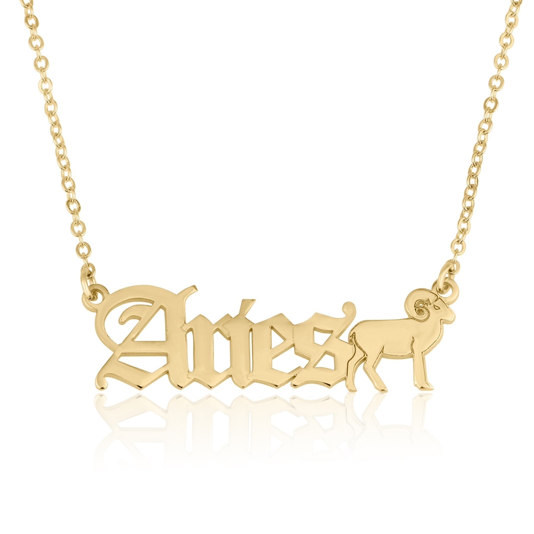 Aries Symbol Necklace La Vie Bien Aries Symbol Necklace