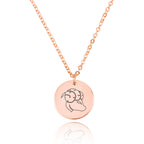 Aries Zodiac Disk Necklace La Vie Bien Aries Zodiac Disk Necklace