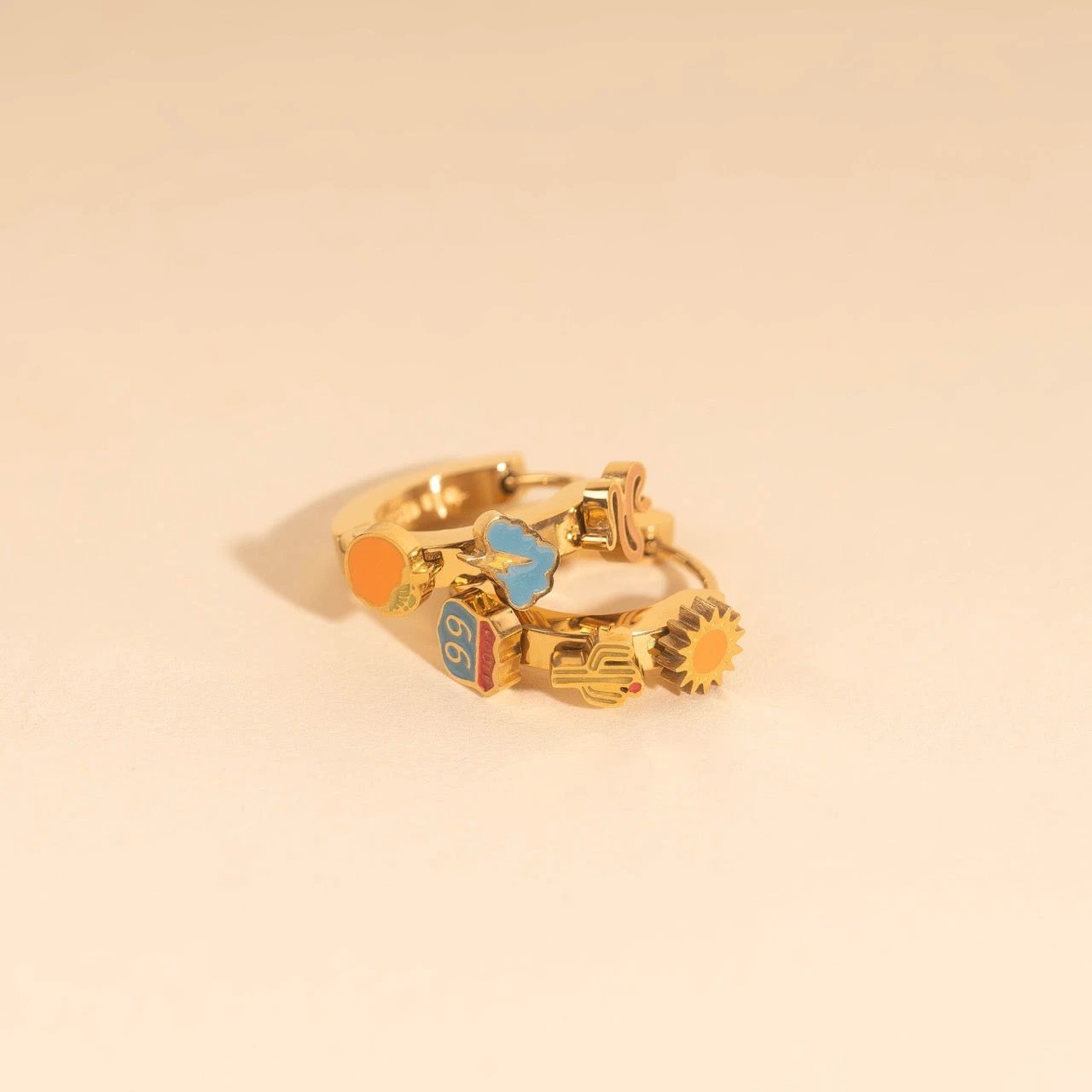 Arizona Desert 3D Huggie Hoop Earrings by Oh Clementine