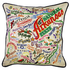 Arkansas Hand - Embroidered Pillow Pillows La Vie Bien Arkansas Hand - Embroidered Pillow