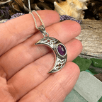 Arlynn Celtic Crescent Moon Necklace in Sterling Silver Pendant La Vie Bien Arlynn Celtic Crescent Moon Necklace in Sterling Silver