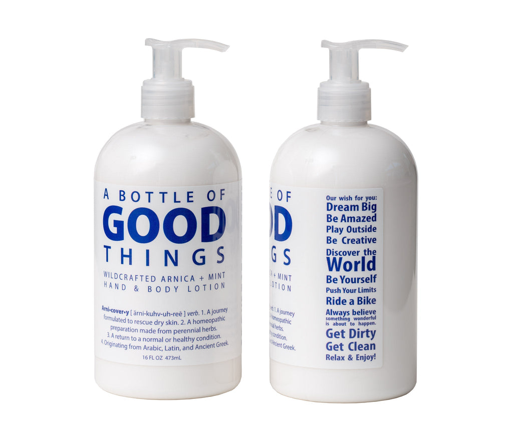 Arni•cover•y Arnica + Mint Lotion ~ 16 oz. BUTTERS & SALVES La Vie Bien Arni•cover•y Arnica + Mint Lotion ~ 16 oz.