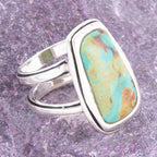 Art Blue Turquoise and Sterling Silver Statement Ring by Barse Jewelry