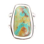Art Blue Turquoise and Sterling Silver Statement Ring by Barse Jewelry