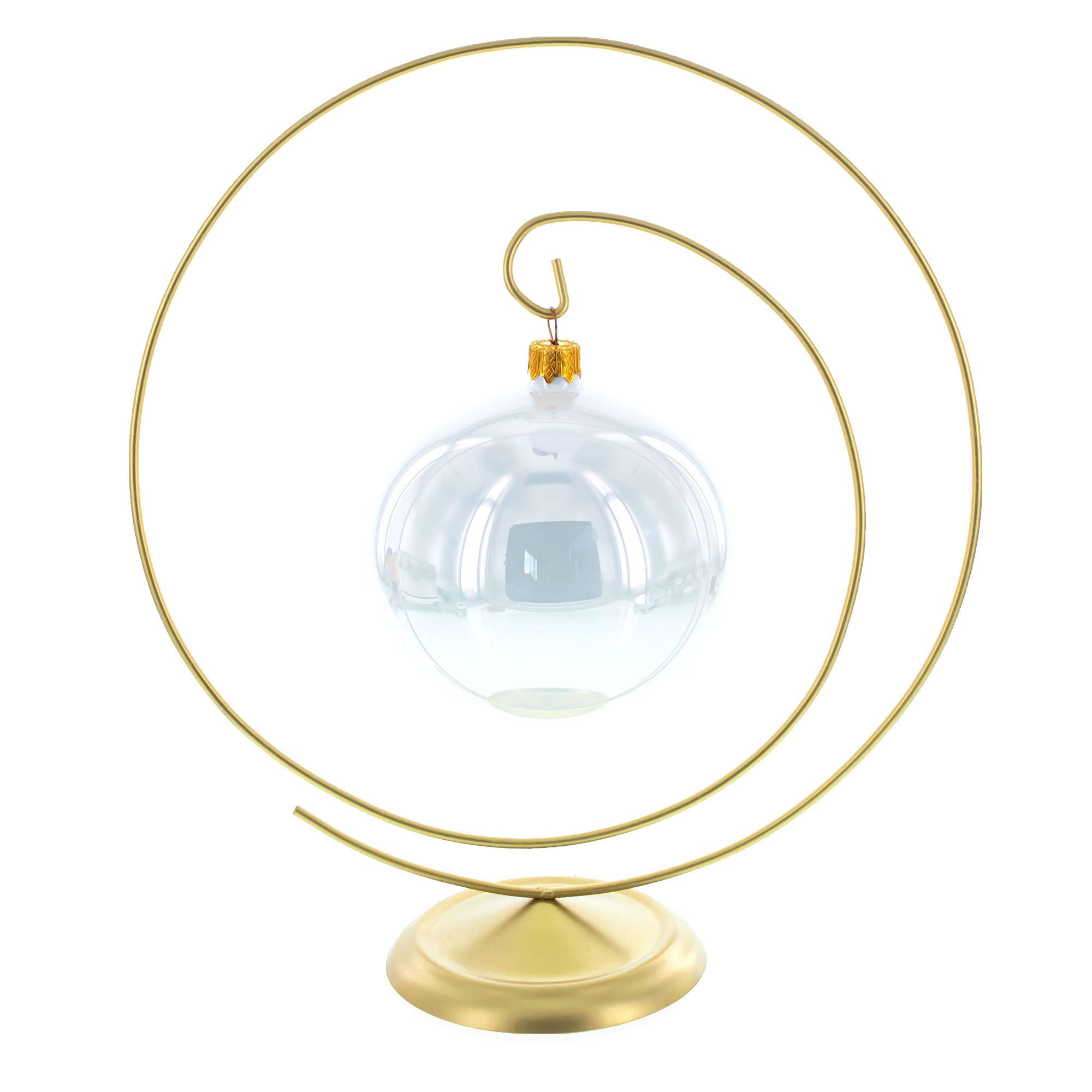 Art Deco Swirl Gold Metal Ornament Display Stand 10 Inches Ornament Stands La Vie Bien Art Deco Swirl Gold Metal Ornament Display Stand 10 Inches