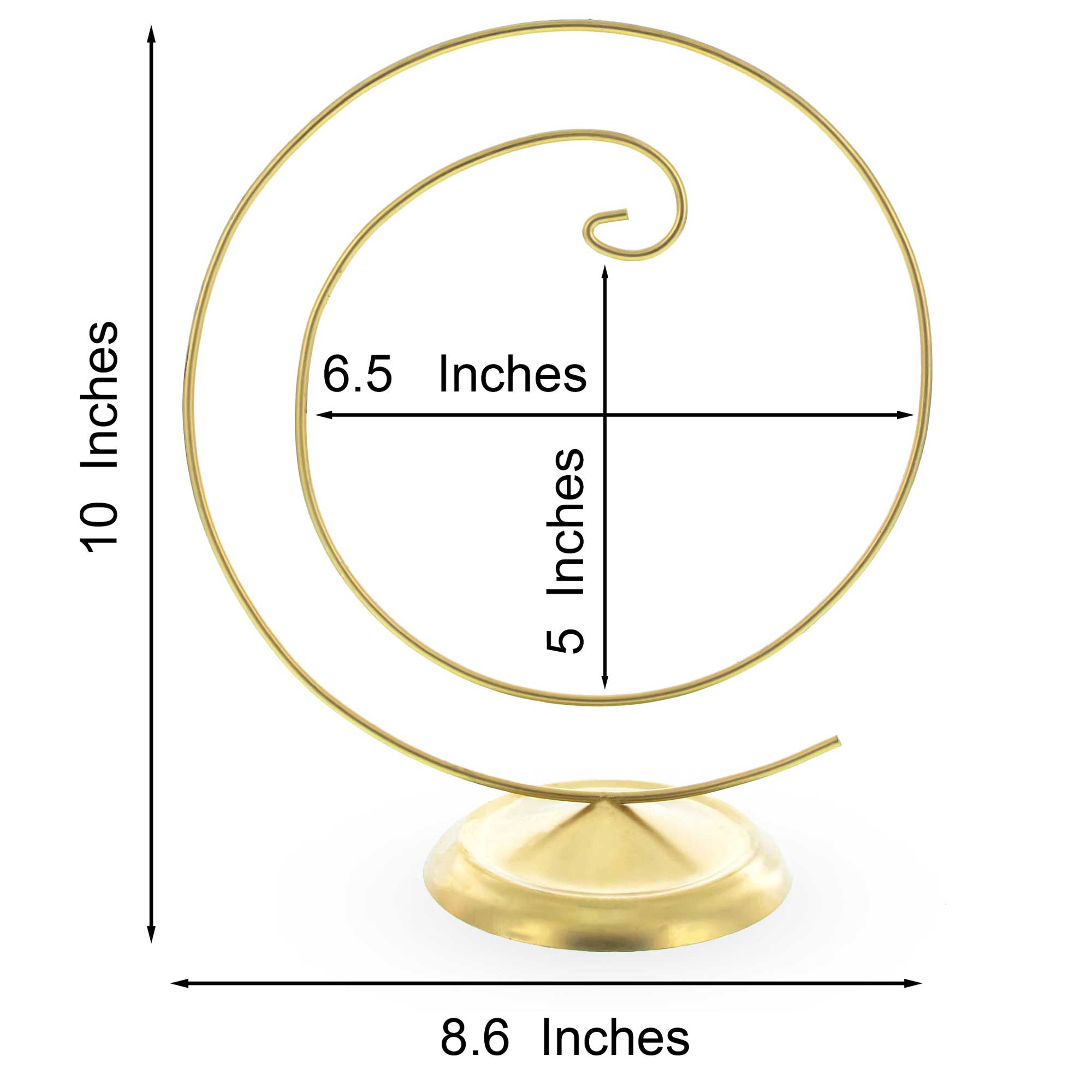 Art Deco Swirl Gold Metal Ornament Display Stand 10 Inches Ornament Stands La Vie Bien Art Deco Swirl Gold Metal Ornament Display Stand 10 Inches