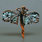 Art Nouveau Fairy Brooch | Vintage Enchanted Fairytale Pin 1.8" x 1.6" Brooches & Lapel Pins La Vie Bien Art Nouveau Fairy Brooch | Vintage Enchanted Fairytale Pin 1.8" x 1.6"