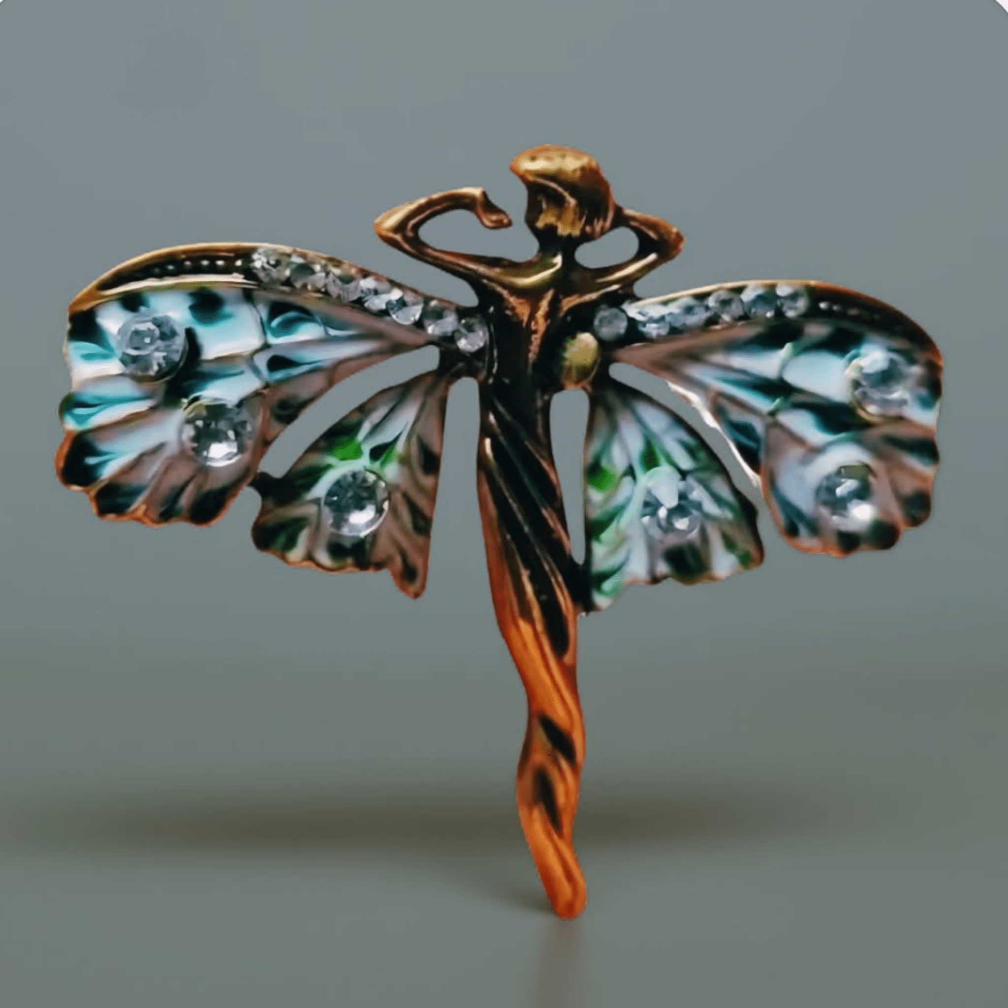 Art Nouveau Fairy Brooch | Vintage Enchanted Fairytale Pin 1.8" x 1.6" Brooches & Lapel Pins La Vie Bien Art Nouveau Fairy Brooch | Vintage Enchanted Fairytale Pin 1.8" x 1.6"