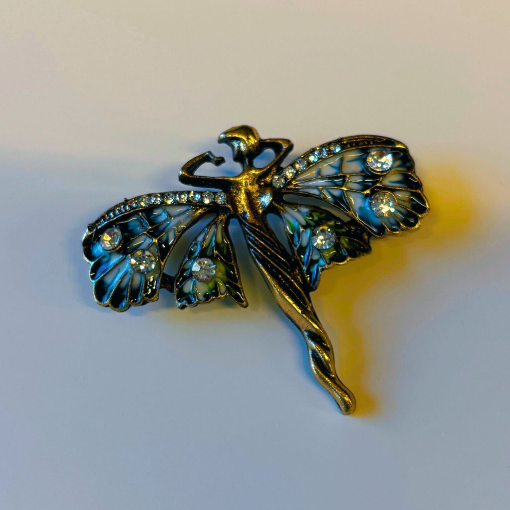 Art Nouveau Fairy Brooch | Vintage Enchanted Fairytale Pin 1.8" x 1.6" Brooches & Lapel Pins La Vie Bien Art Nouveau Fairy Brooch | Vintage Enchanted Fairytale Pin 1.8" x 1.6"