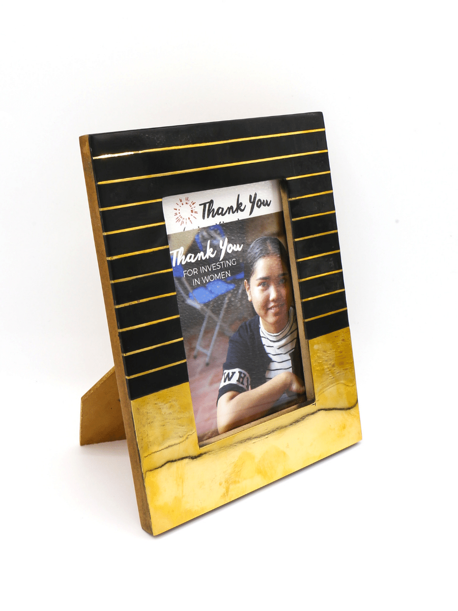 Art Deco Black and Gold Frame