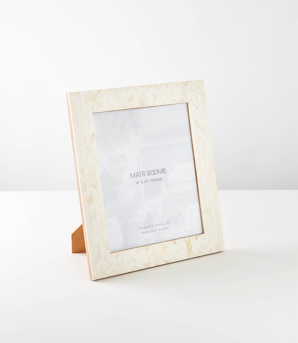 Artemis 8x10 Picture Frame - Carved Bone HME stock line La Vie Bien Artemis 8x10 Picture Frame - Carved Bone