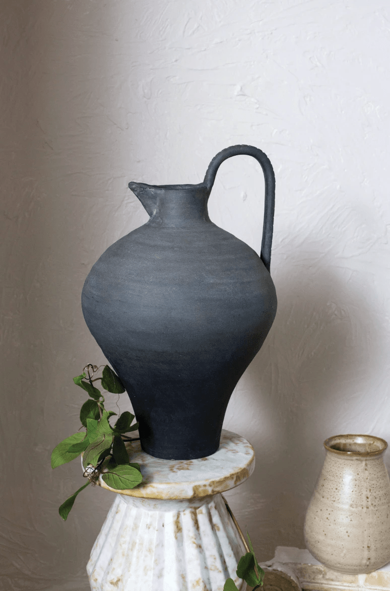 Arthur Black Terracotta Jug by White Cliff Studio