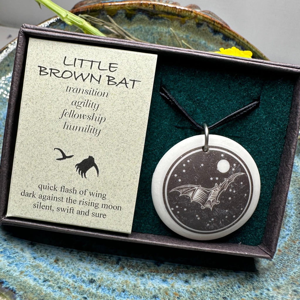 Artisan Brown Bat Necklace - Handmade in the U.S.A. Pendant La Vie Bien Artisan Brown Bat Necklace - Handmade in the U.S.A.