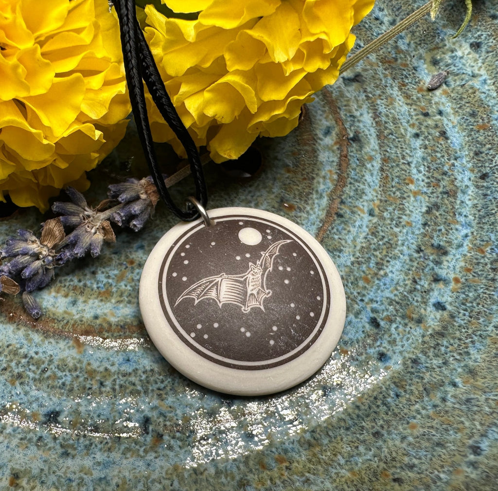 Artisan Brown Bat Necklace - Handmade in the U.S.A. Pendant La Vie Bien Artisan Brown Bat Necklace - Handmade in the U.S.A.