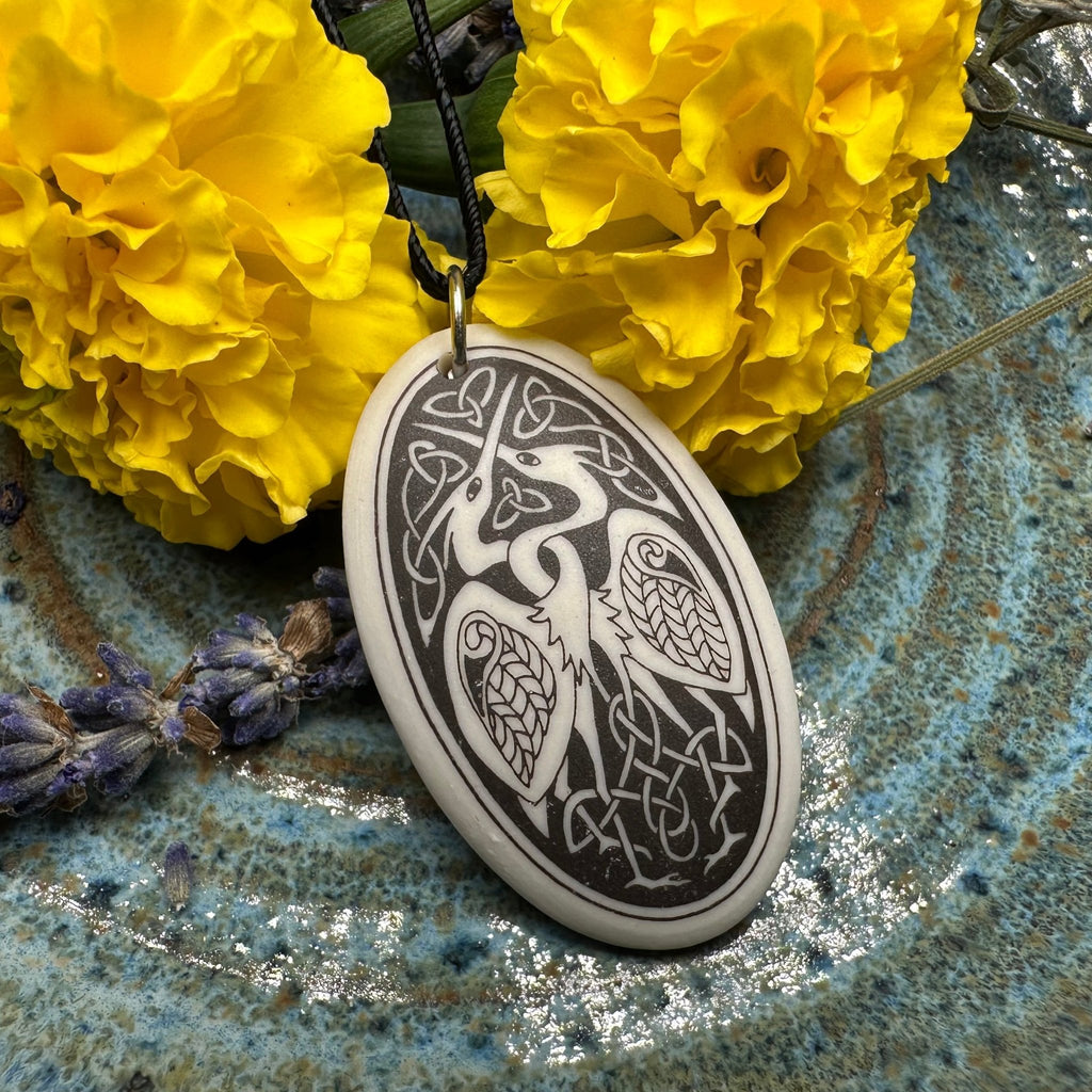 Artisan Celtic Birds Necklace - Handmade in the U.S.A. Necklet La Vie Bien Artisan Celtic Birds Necklace - Handmade in the U.S.A.