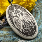Artisan Celtic Birds Necklace - Handmade in the U.S.A. Necklet La Vie Bien Artisan Celtic Birds Necklace - Handmade in the U.S.A.