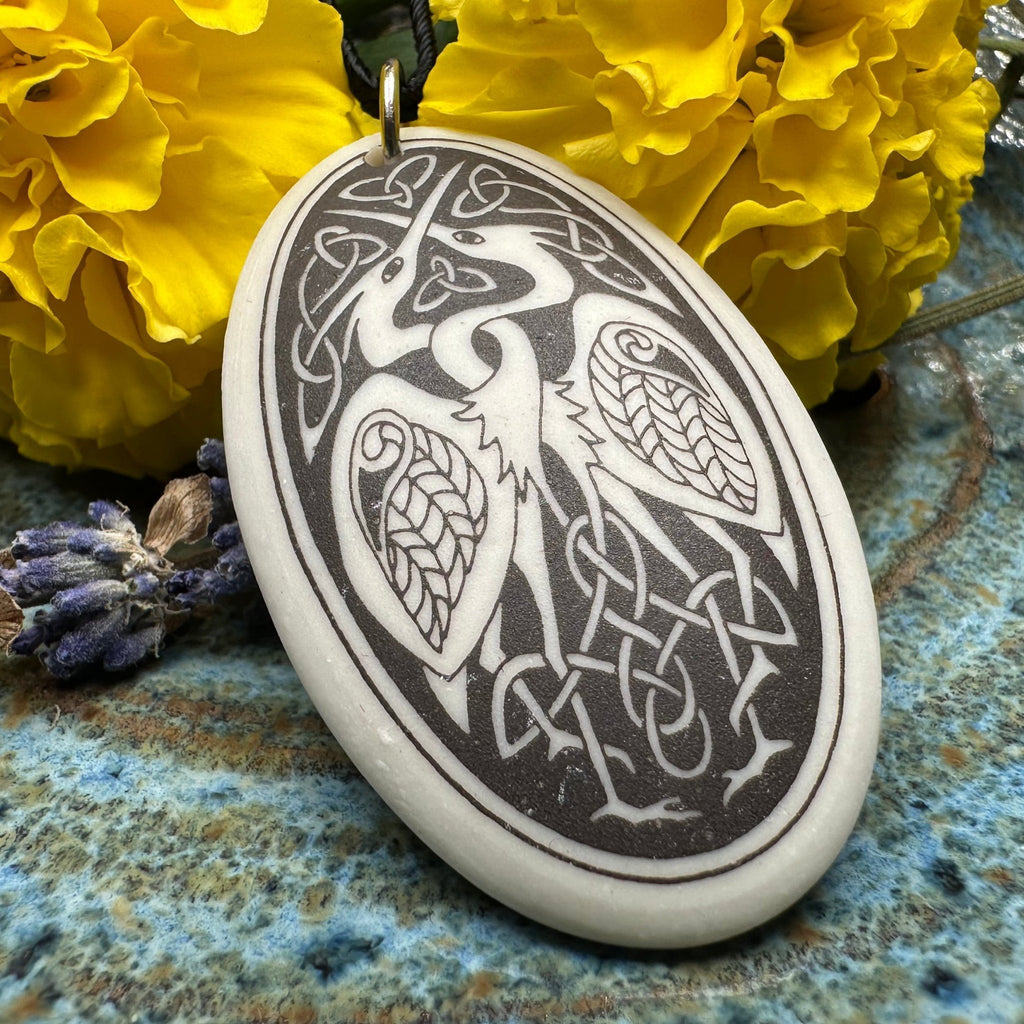 Artisan Celtic Birds Necklace - Handmade in the U.S.A. Necklet La Vie Bien Artisan Celtic Birds Necklace - Handmade in the U.S.A.