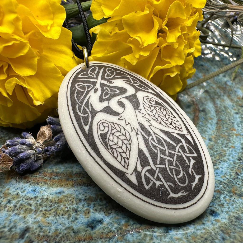 Artisan Celtic Birds Necklace - Handmade in the U.S.A. Necklet La Vie Bien Artisan Celtic Birds Necklace - Handmade in the U.S.A.