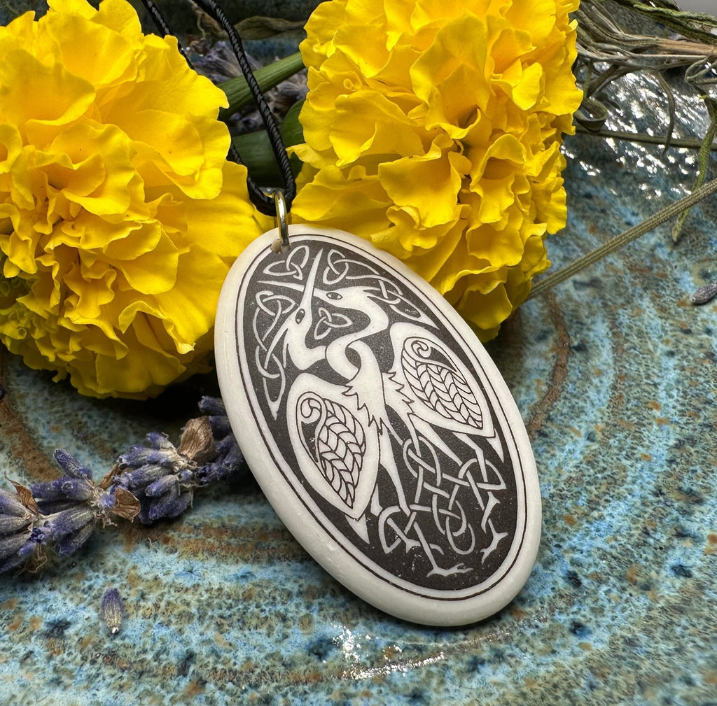 Artisan Celtic Birds Necklace - Handmade in the U.S.A. Necklet La Vie Bien Artisan Celtic Birds Necklace - Handmade in the U.S.A.