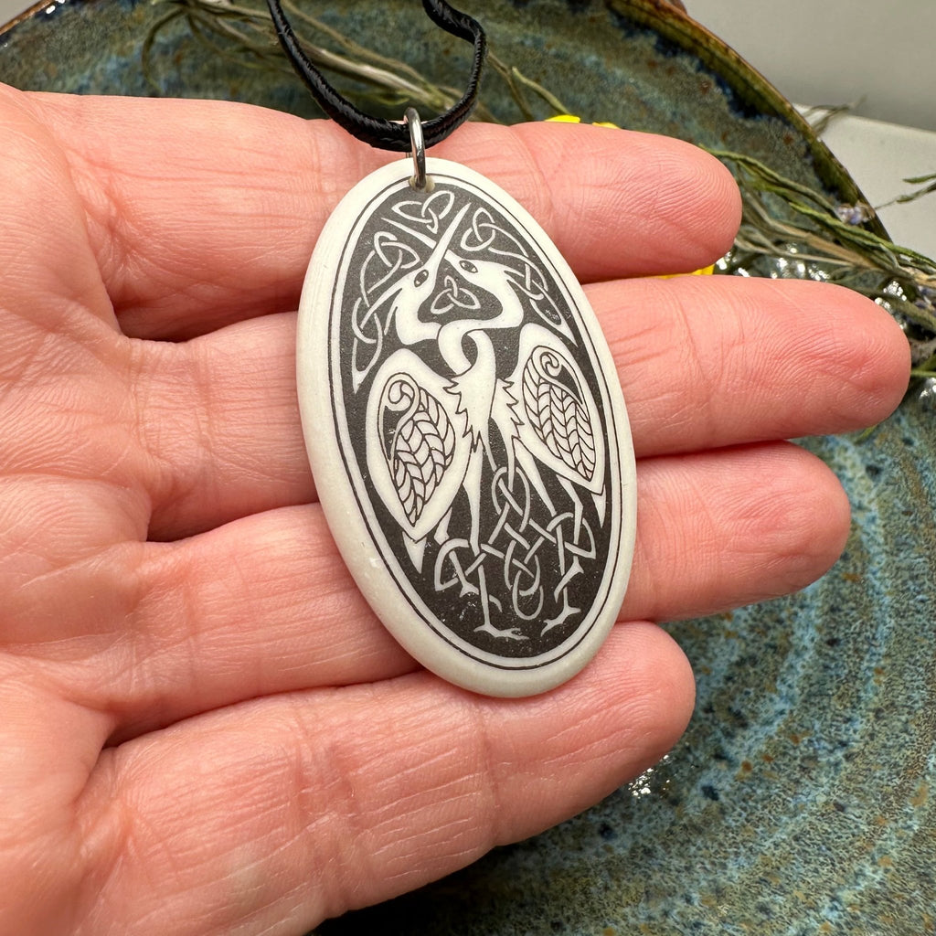 Artisan Celtic Birds Necklace - Handmade in the U.S.A. Necklet La Vie Bien Artisan Celtic Birds Necklace - Handmade in the U.S.A.