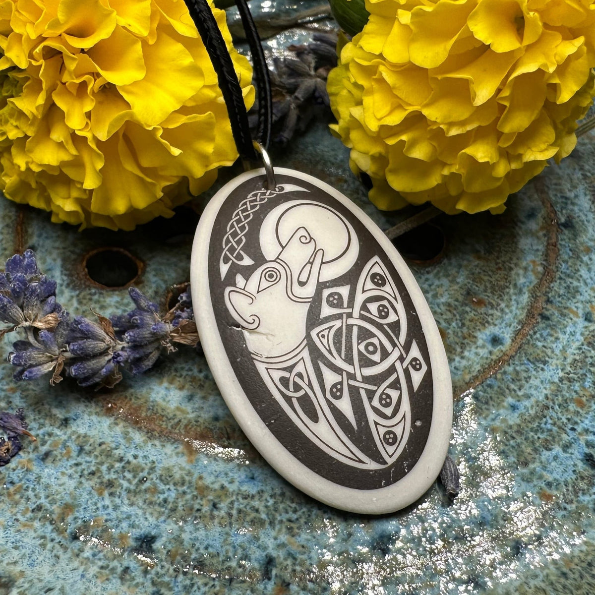 Artisan Celtic Dog Necklace - Handmade in the U.S.A. Pendant La Vie Bien Artisan Celtic Dog Necklace - Handmade in the U.S.A.
