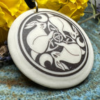 Artisan Celtic Leaping Hares Necklace - Handmade in the U.S.A. Pendant La Vie Bien Artisan Celtic Leaping Hares Necklace - Handmade in the U.S.A.