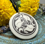 Artisan Celtic Leaping Hares Necklace - Handmade in the U.S.A. Pendant La Vie Bien Artisan Celtic Leaping Hares Necklace - Handmade in the U.S.A.