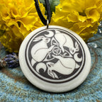 Artisan Celtic Leaping Hares Necklace - Handmade in the U.S.A. Pendant La Vie Bien Artisan Celtic Leaping Hares Necklace - Handmade in the U.S.A.