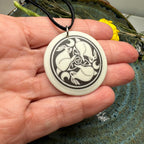 Artisan Celtic Leaping Hares Necklace - Handmade in the U.S.A. Pendant La Vie Bien Artisan Celtic Leaping Hares Necklace - Handmade in the U.S.A.
