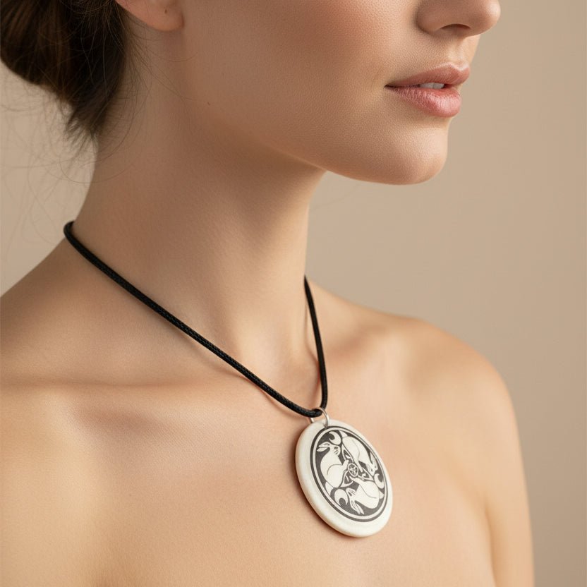 Artisan Celtic Leaping Hares Necklace - Handmade in the U.S.A. Pendant La Vie Bien Artisan Celtic Leaping Hares Necklace - Handmade in the U.S.A.