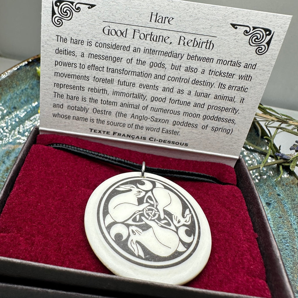 Artisan Celtic Leaping Hares Necklace - Handmade in the U.S.A. Pendant La Vie Bien Artisan Celtic Leaping Hares Necklace - Handmade in the U.S.A.