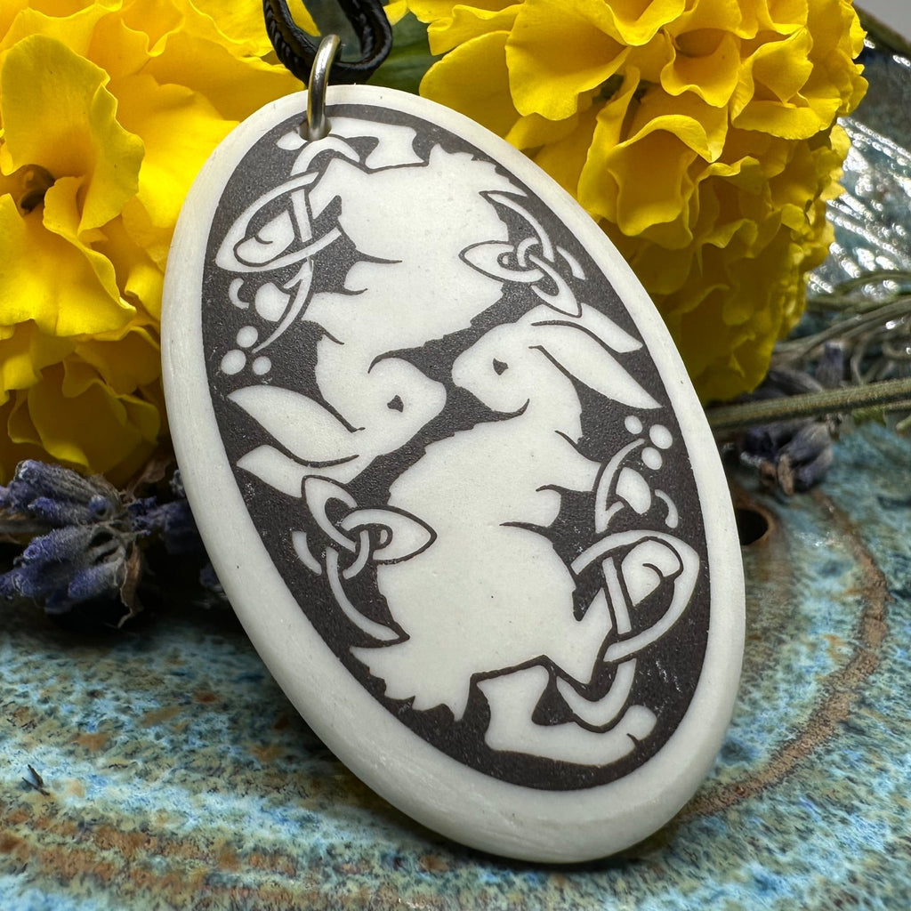 Artisan Celtic Rabbit Necklace - Handmade in the U.S.A. Pendant La Vie Bien Artisan Celtic Rabbit Necklace - Handmade in the U.S.A.