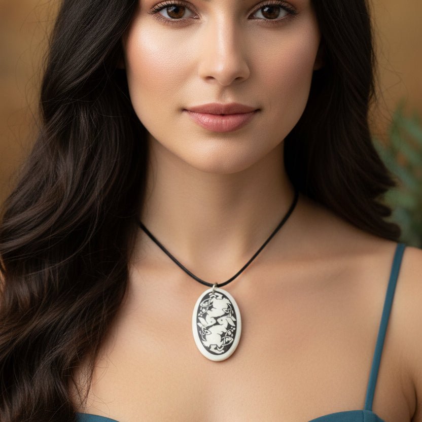 Artisan Celtic Rabbit Necklace - Handmade in the U.S.A. Pendant La Vie Bien Artisan Celtic Rabbit Necklace - Handmade in the U.S.A.