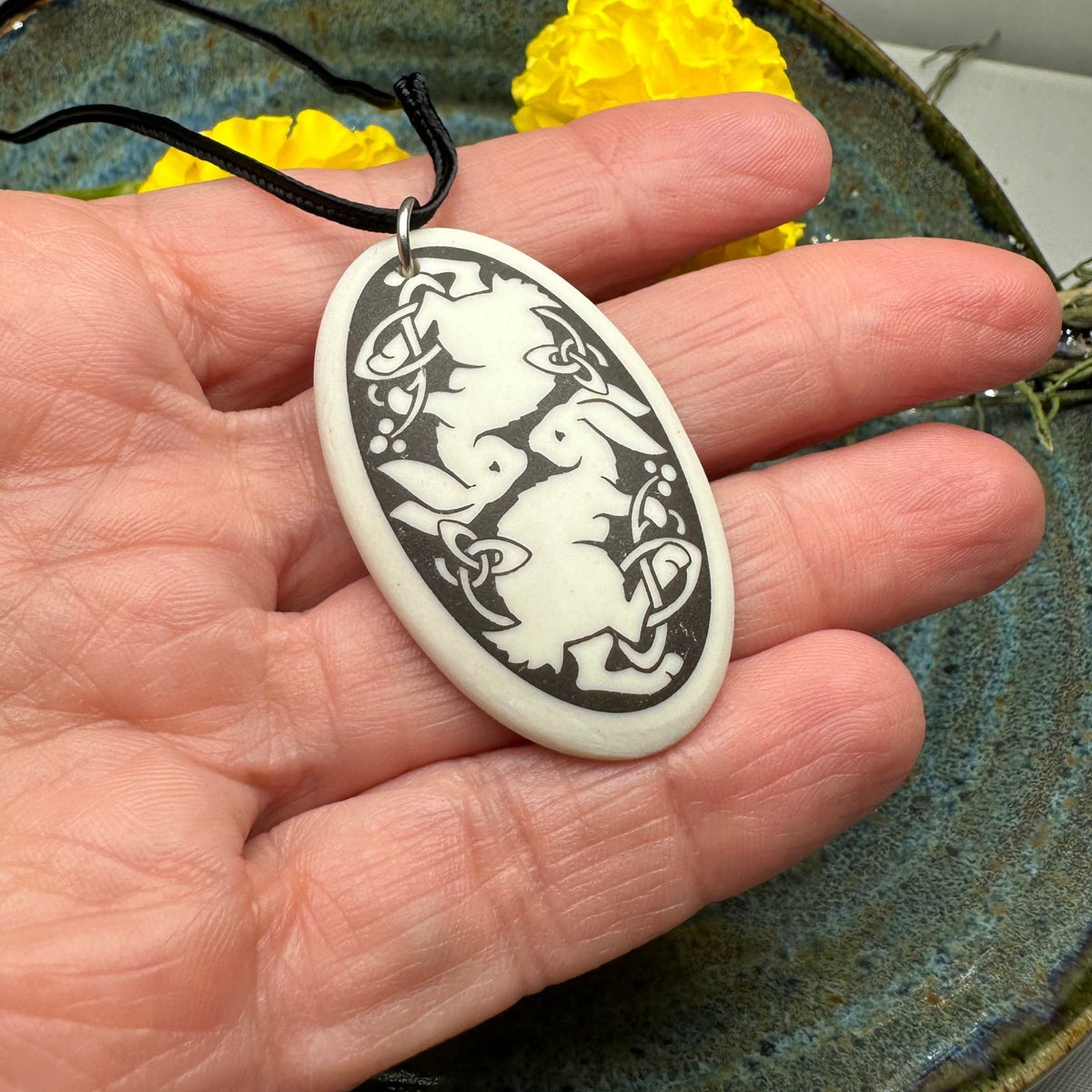 Artisan Celtic Rabbit Necklace - Handmade in the U.S.A. Pendant La Vie Bien Artisan Celtic Rabbit Necklace - Handmade in the U.S.A.