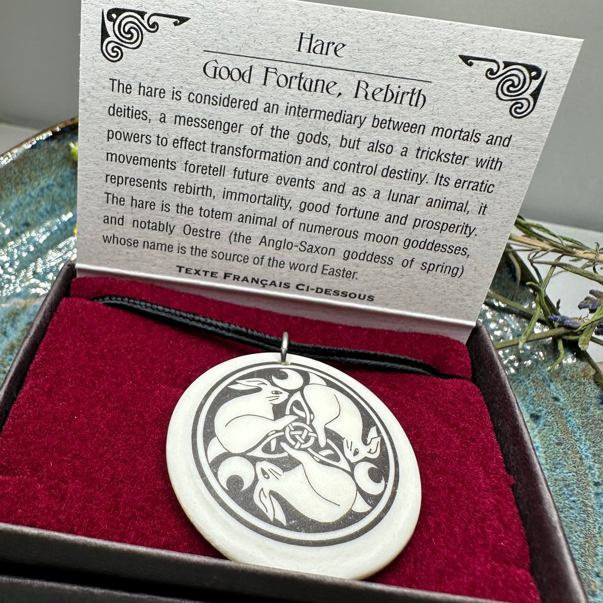 Artisan Celtic Triple Rabbit Necklace - Handmade in the U.S.A. Pendant La Vie Bien Artisan Celtic Triple Rabbit Necklace - Handmade in the U.S.A.