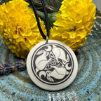Artisan Celtic Triple Rabbit Necklace - Handmade in the U.S.A. Pendant La Vie Bien Artisan Celtic Triple Rabbit Necklace - Handmade in the U.S.A.