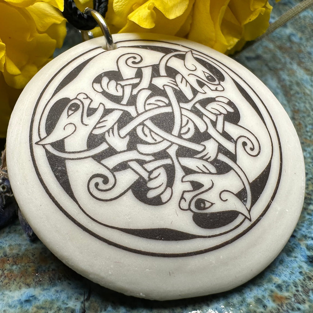 Artisan Celtic Triple Spiral Cat Necklace - Handmade in the U.S.A. Pendant La Vie Bien Artisan Celtic Triple Spiral Cat Necklace - Handmade in the U.S.A.