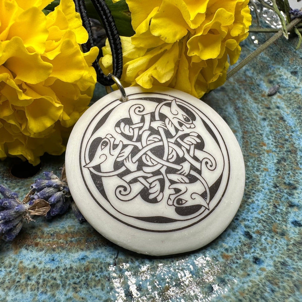 Artisan Celtic Triple Spiral Cat Necklace - Handmade in the U.S.A. Pendant La Vie Bien Artisan Celtic Triple Spiral Cat Necklace - Handmade in the U.S.A.